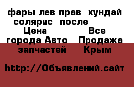 фары лев.прав. хундай солярис. после 2015. › Цена ­ 20 000 - Все города Авто » Продажа запчастей   . Крым